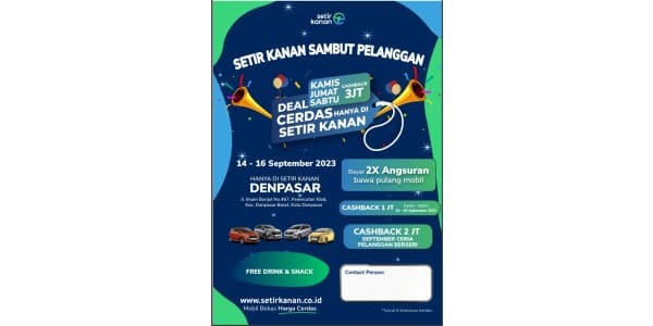 Deal Cerdas di Setir Kanan Denpasar, September Ceria Pelanggan Berseri!
